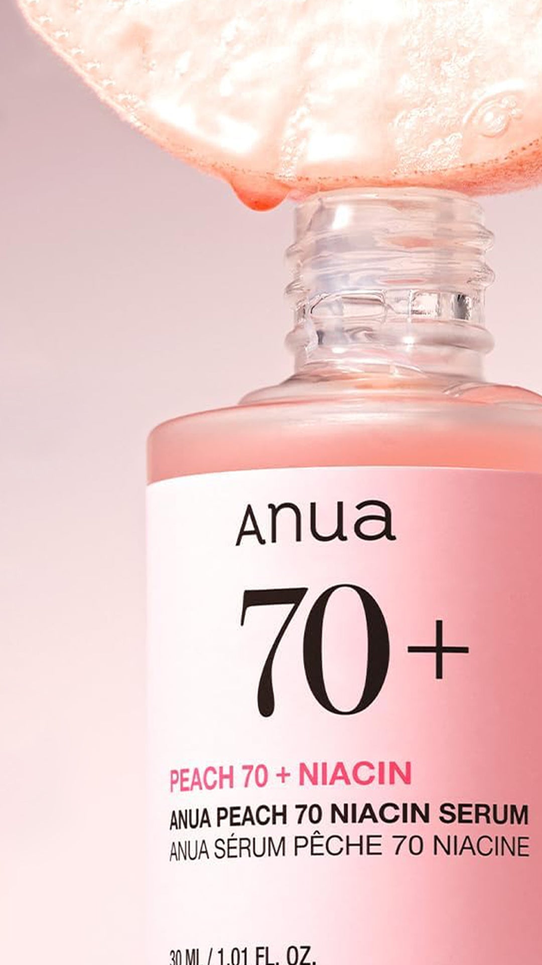 ANUA Peach 70% Niacinamide Serum - Brightening Hydrating Face Serum 30ml