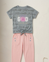 Girls "Just Created" T-Shirt & Smiley Jogger Pants Set