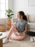 Girls "Just Created" T-Shirt & Smiley Jogger Pants Set
