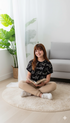 Girls "Just Created" T-Shirt & Smiley Jogger Pants Set