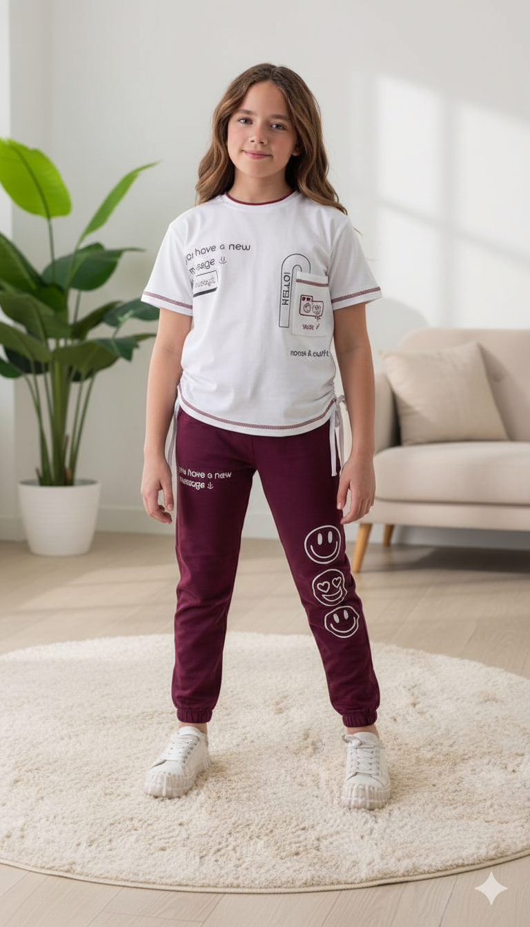 Girls T-Shirt & Jogger Pants Set