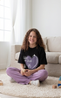 Girls "Follow Your Heart" T-Shirt & Wide-Leg Pants Set