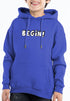 Kids Blue 'Begin Adventure Tour' Hoodie - Egyptian Cotton