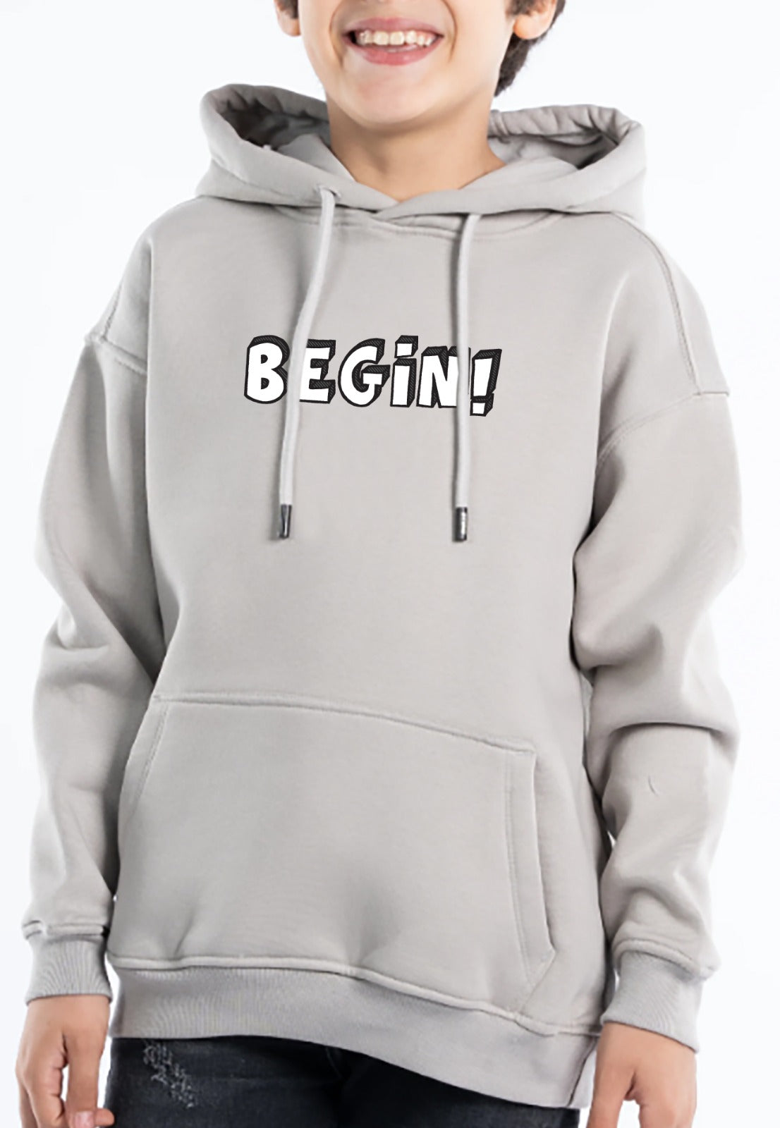 Kids Blue 'Begin Adventure Tour' Hoodie - Egyptian Cotton